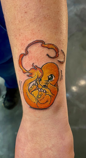 Explore stick figure tattoo ideas, creative tattoo ideas in Yorktown, available at Army Navy Tattoo