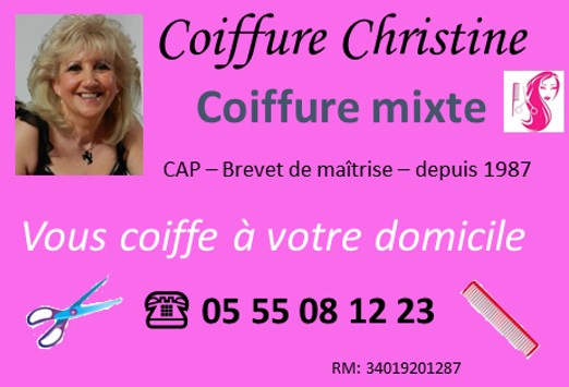 Coiffure Christine à Saint-Yrieix-la-Perche (Haute-Vienne 87)