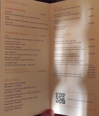 Menu / carte de Alajmo Cortina à Cortina d'Ampezzo