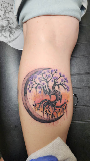 Explore tattoo ideas for legs, creative tattoo ideas in Roanoke, available at Black Caesar Tattoos & Piercings