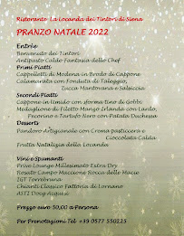 Menu du Ristorante La Locanda dei Tintori Siena à Siena