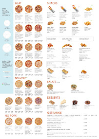 Menu du Dodo Pizza à Munich