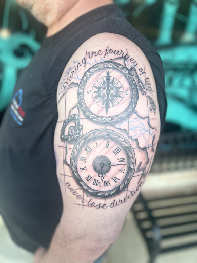 Explore lion tattoo ideas, creative tattoo ideas in Lockport, available at Archer Ink Tattoo
