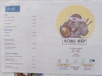 Menu / carte de KONG BAP - Jean Jaurès à Toulouse