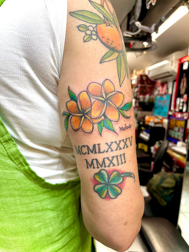 Explore tattoo arm placement ideas, creative tattoo ideas in Honolulu, available at Sacred Art Tattoo Waikiki