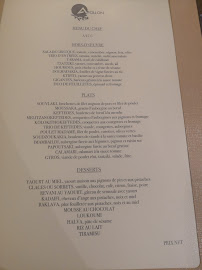 Restaurant grec Apollon à Paris - menu / carte