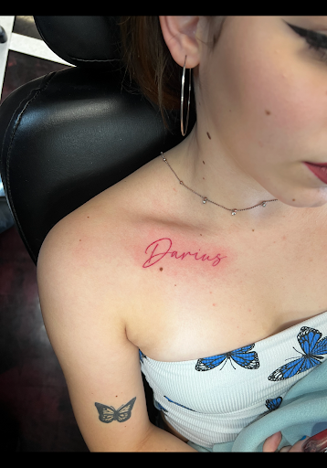 Explore under breast tattoo ideas for females, creative tattoo ideas in Silver City, available at Independent Ink Tattoo