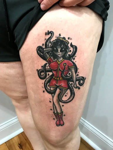 Explore billie eilish tattoo ideas, creative tattoo ideas in Kansas City, available at Golden Stag Tattoo and Gallery