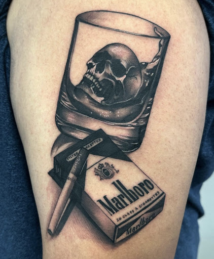 Explore ribbon tattoo ideas, creative tattoo ideas in Hesperia, available at Inceptive Art Studio