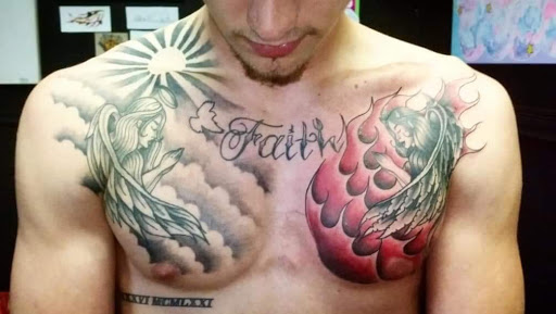 Explore full neck tattoos ideas, creative tattoo ideas in Orange Park, available at Big City Tattoo and Piercing