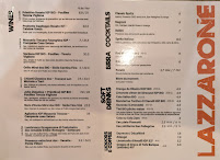 Menu / carte de LAZZARONE à Nantes