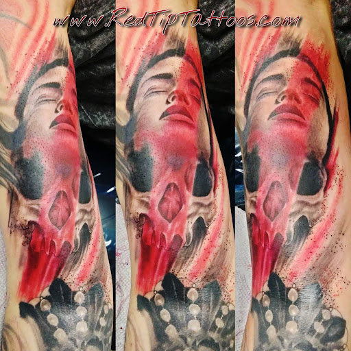 Explore first daughter tattoo ideas, creative tattoo ideas in Springfield, available at Red Tip Tattoos