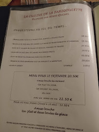 La Farigoulette à Fayence menu