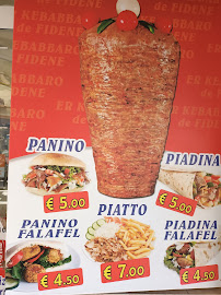 Er Kebabbaro de Fidene à Rome carte