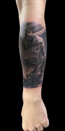 Explore sinner tattoo ideas, creative tattoo ideas in Weatherford, available at Weatherford Tattoo Co.