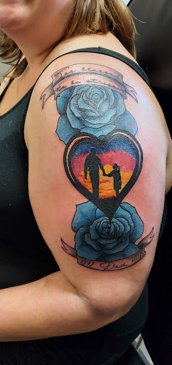 Explore tattoo ideas for mothers with sons, creative tattoo ideas in Alamosa, available at The Shop Tattoo & Comics