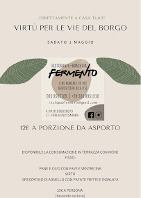 Menu du Fermento Ristorante Braceria à Silvi