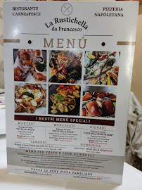 Menu / carte de La Grande Rustichella da Francesco à San Giuliano Terme