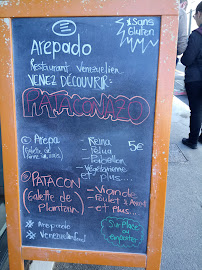Arepado à Lyon menu