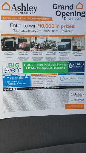 Furniture Store «Ashley HomeStore», reviews and photos, 5400 Grandview Pkwy, Davenport, FL 33837, USA