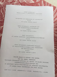 Menu du Speiserestaurant Fischer à Sankt Andreasberg