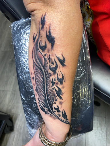 Explore rayquaza tattoo ideas, creative tattoo ideas in Tampa, available at Creative Stain LLC