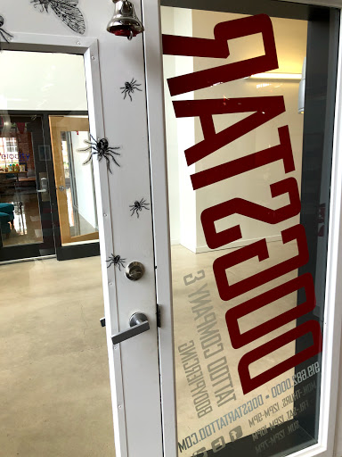 Explore black and red tattoo ideas, creative tattoo ideas in Durham, available at Dogstar Tattoo Company