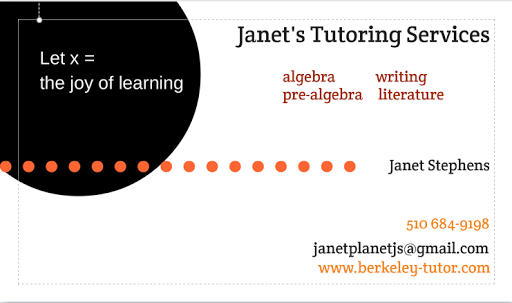 Janet's Tutoring Services