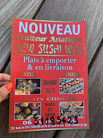Menu / carte de New sushi wok à Cavalaire-sur-Mer