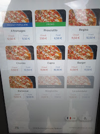 Menu du Distributeur pizza à Oradour-sur-Glane