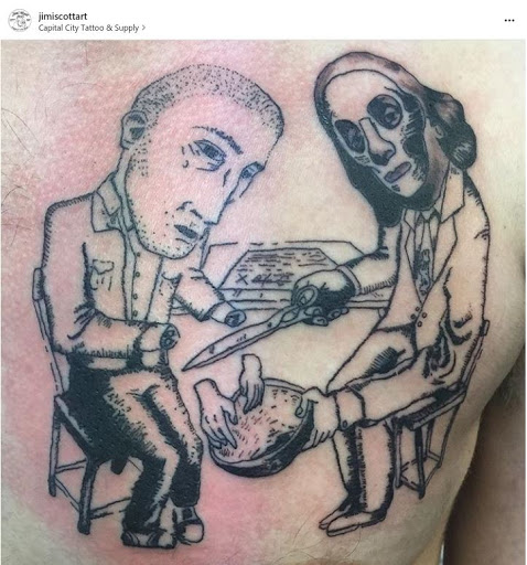 Explore dreaming tattoo ideas, creative tattoo ideas in Concord, available at Capital City Tattoo LLC