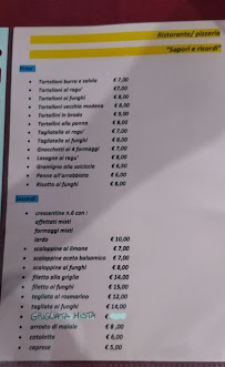 Menu du Sapori e Ricordi à Sant'Antonio