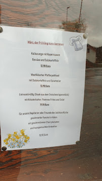 Menu du Gasthof Steineck à Höxter