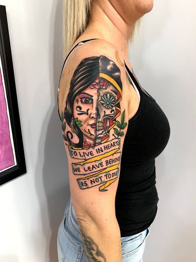 Explore character tattoo ideas, creative tattoo ideas in Kansas City, available at Golden Stag Tattoo and Gallery