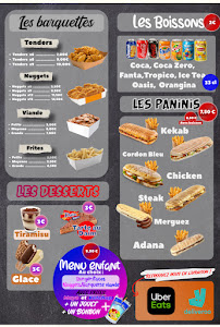 Menu / carte de touba kebab à Cherbourg-en-Cotentin