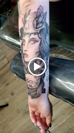 Explore grandfather clock tattoo ideas, creative tattoo ideas in Fresno, available at Happy Client Tattoo