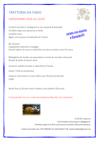 Trattoria Da Fabio à Villorba menu