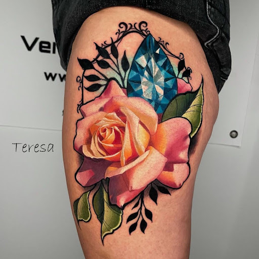 Explore chest piece tattoo ideas for men, creative tattoo ideas in Sanford, available at Venom Ink Tattoo