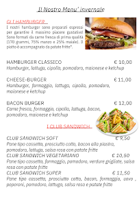 Menu / carte de W LA à Premariacco