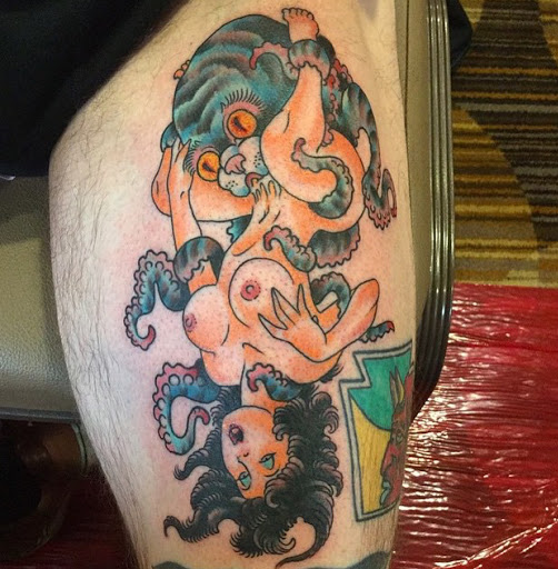 Explore surfing tattoo ideas, creative tattoo ideas in Syracuse, available at Resurrected Tattoo