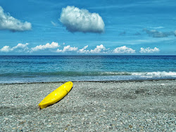 Foto av Dongao Beach och bosättningen
