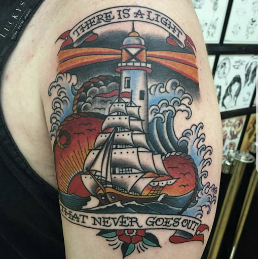 Explore man sleeve tattoo ideas, creative tattoo ideas in Northampton, available at Luckys Tattoo and Piercing