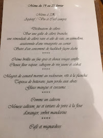 Auberge de Madale à Colombières-sur-Orb menu