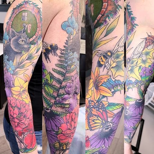 Explore vertical tattoo ideas, creative tattoo ideas in Nashville, available at Titan Tattoo