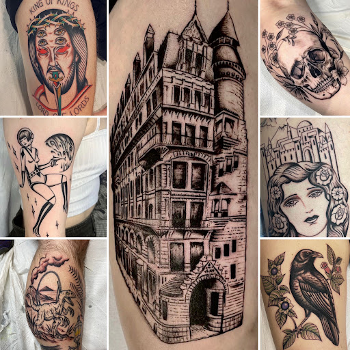 Explore cover up tattoo ideas on arm, creative tattoo ideas in Glenside, available at Iron Will Tattoo Club
