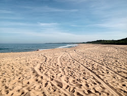 Foto von Pedrinhas Strand mit lange, gerade küste