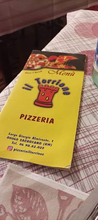 Pizzeria Il Torrione à Sacrofano (la carte)