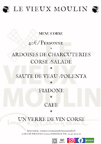 Menu / carte de Restaurant Le Vieux Moulin, aux Cinq Avenues à Marseille à Marseille