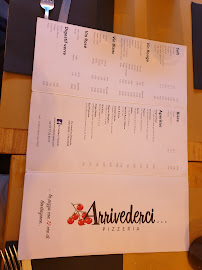 Menu / carte de Arrivederci Pizzeria à Paris