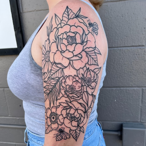 Explore cool stick and poke tattoo ideas, creative tattoo ideas in Copperas Cove, available at Black Moon Tattoo Company